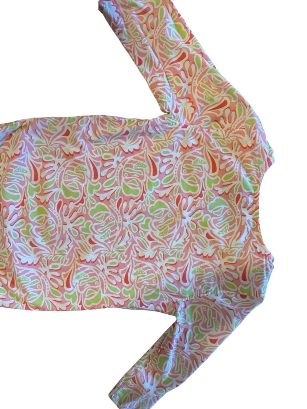 Vineyard Vines Printed 3/4-Sleeve Blouse with Crochet Detail Size Medium - Picture 5 of 12